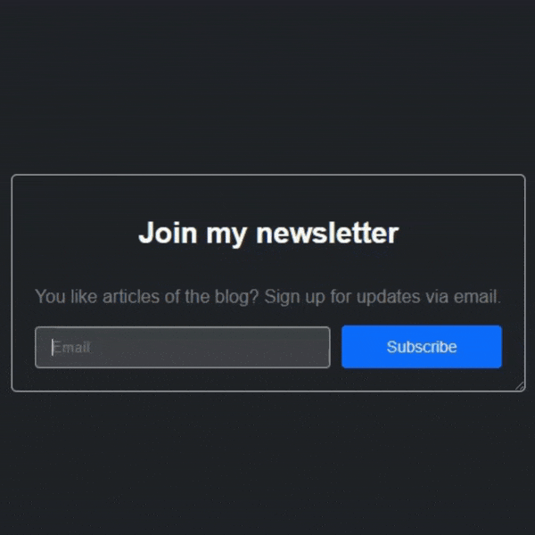 Create Stylish Newsletter Subscription Box HTML CSS Tutorial.gif